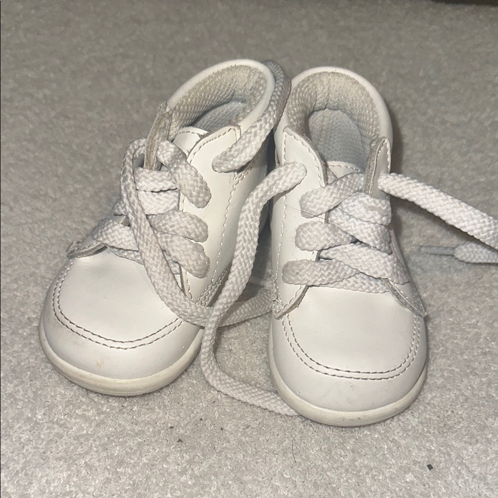 White Baby Walker Shoes with Flexible Soles